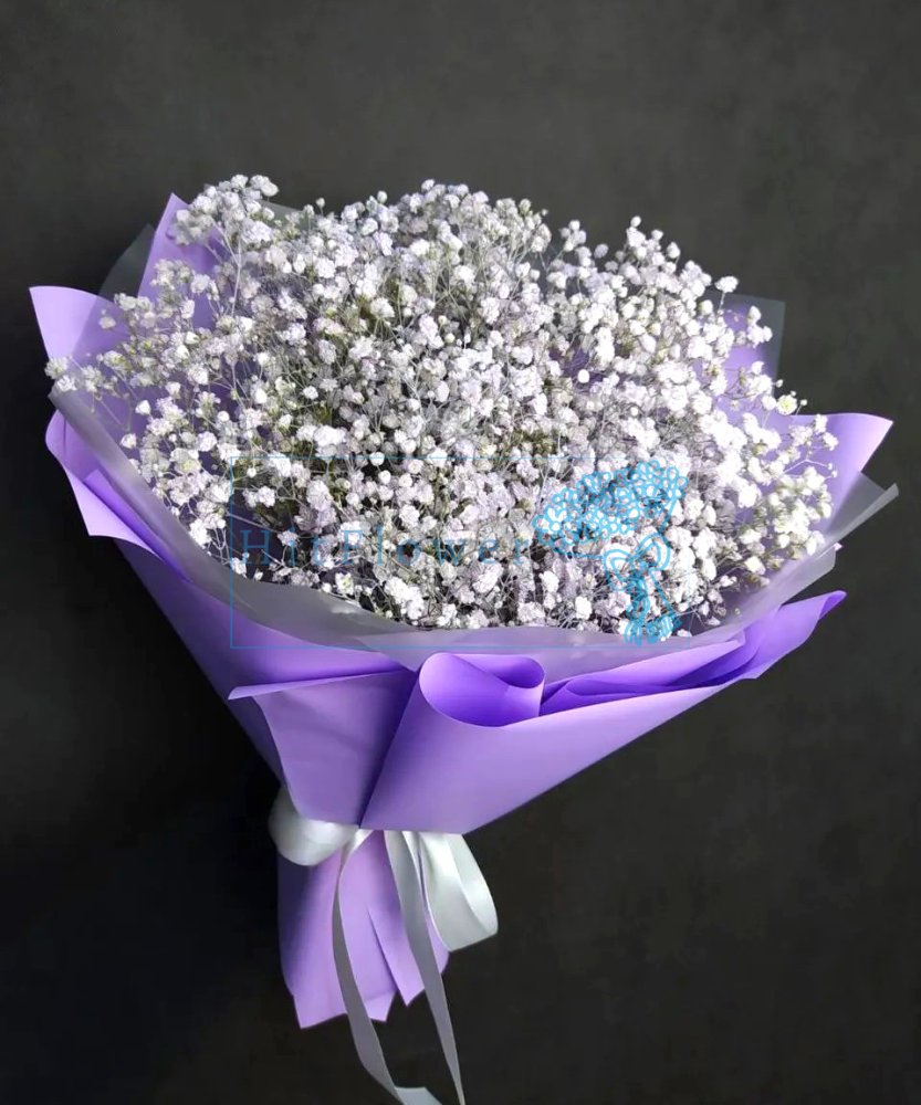 Букет цветов Иней на Рассвете Букет цветов из: Гипсофила